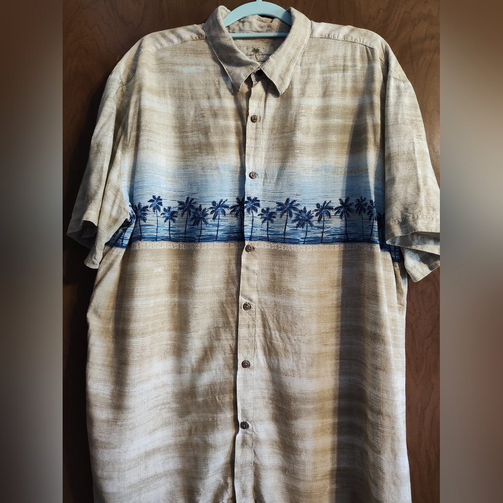 ISLAND SHORES Men's Hawaiian Button Up Shirt Size XXL